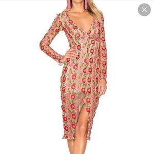 For Love of Lemons floral appliqué dress, xxs